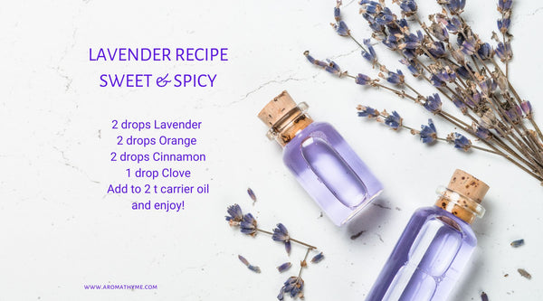 AromaThyme Aromatherapy Lavender essential oil recipe