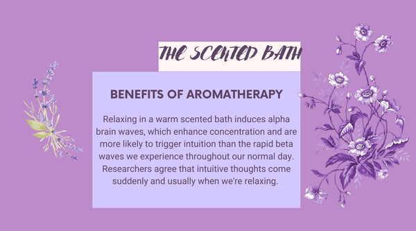A scented aromatherapy relaxing essential oil bath for stress relief