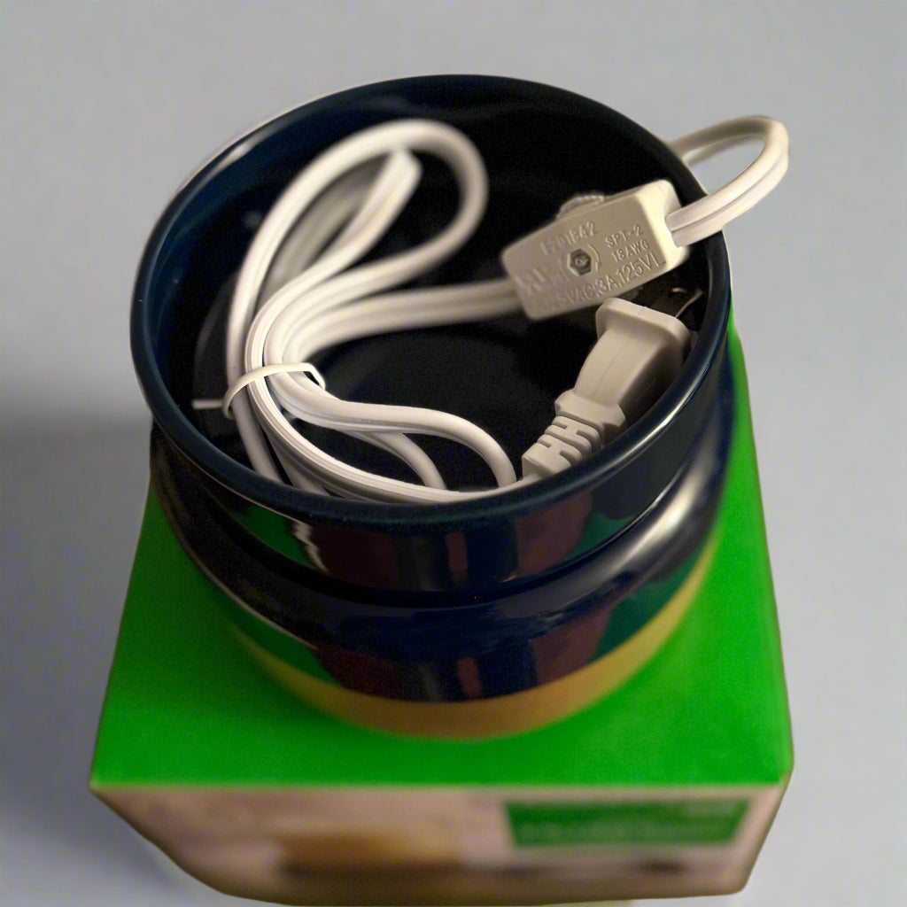 Candle/Wax Melt Warmer-Ceramic 2-in-1 Plug In Cobalt Blue & Gold
