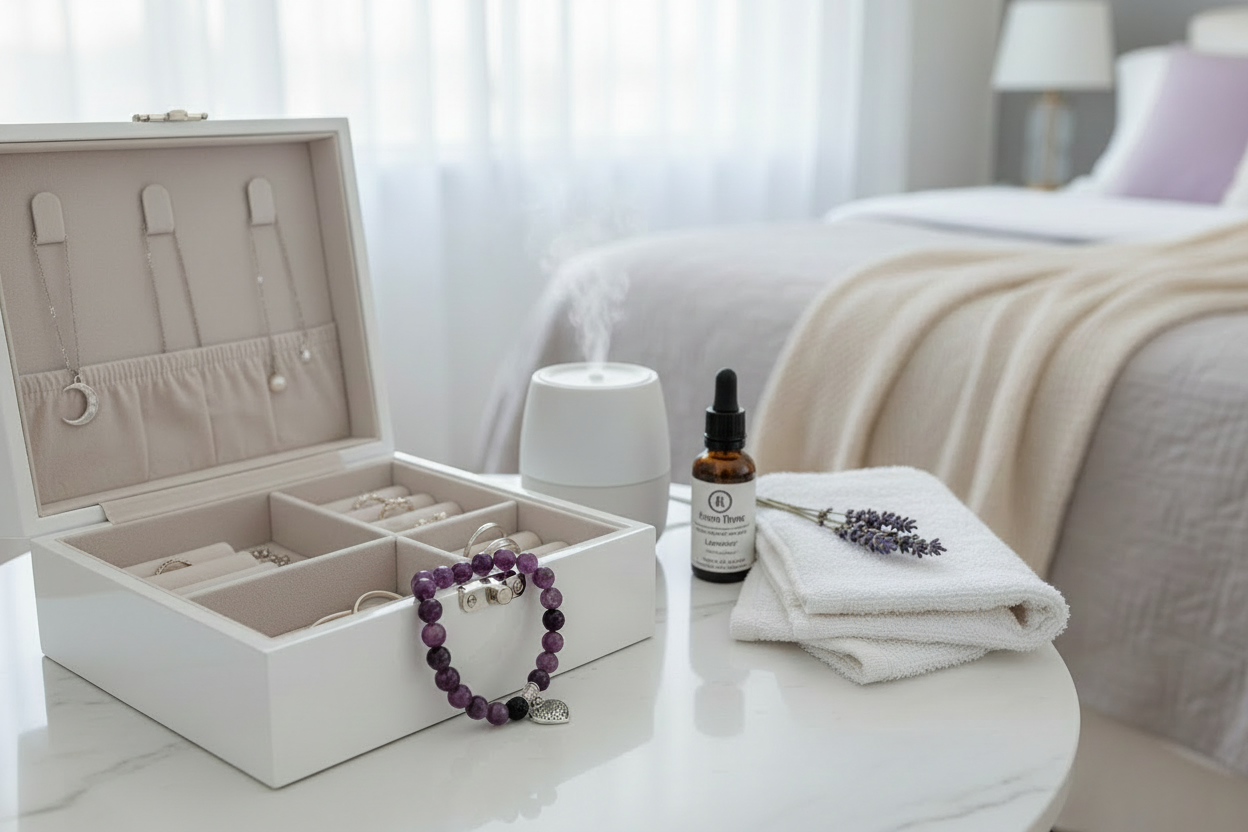 Amethyst Essential Oil Diffuser Elastic Bracelet