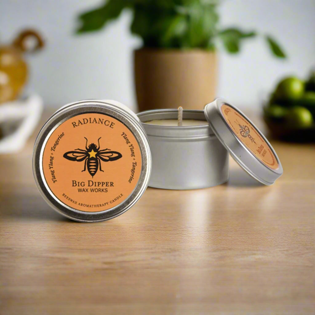 Radiance Ylang Ylang Tangerine Beeswax Aromatherapy Candle