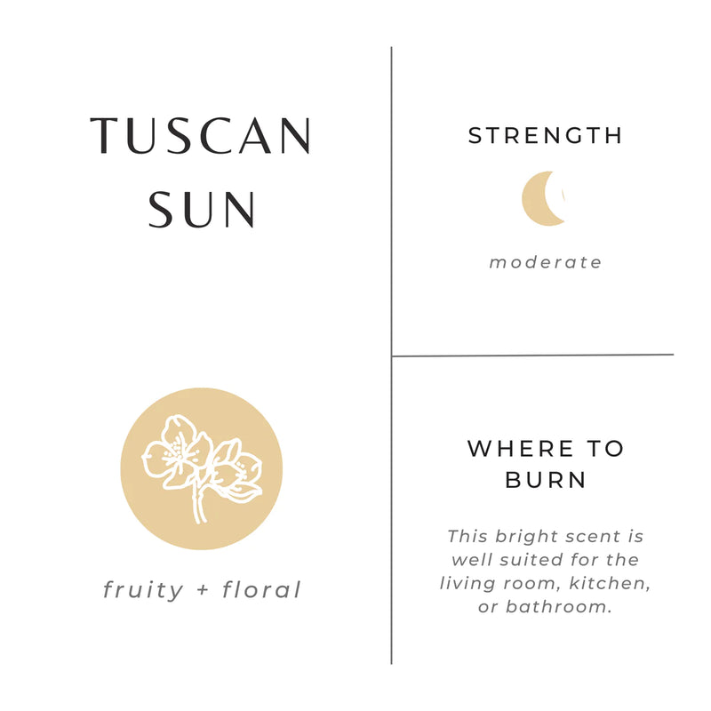 Tuscan Sun Aromatherapy Essential Oil Soy Candle 2oz Tin