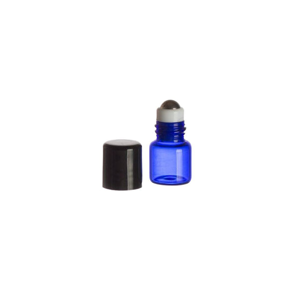 1ml Blue Glass Mini Roll On Bottle
