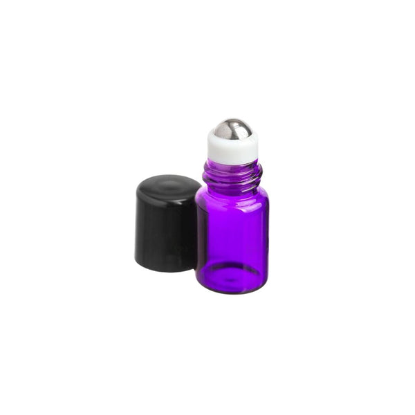 2ml glass purple roll on vial bottle
