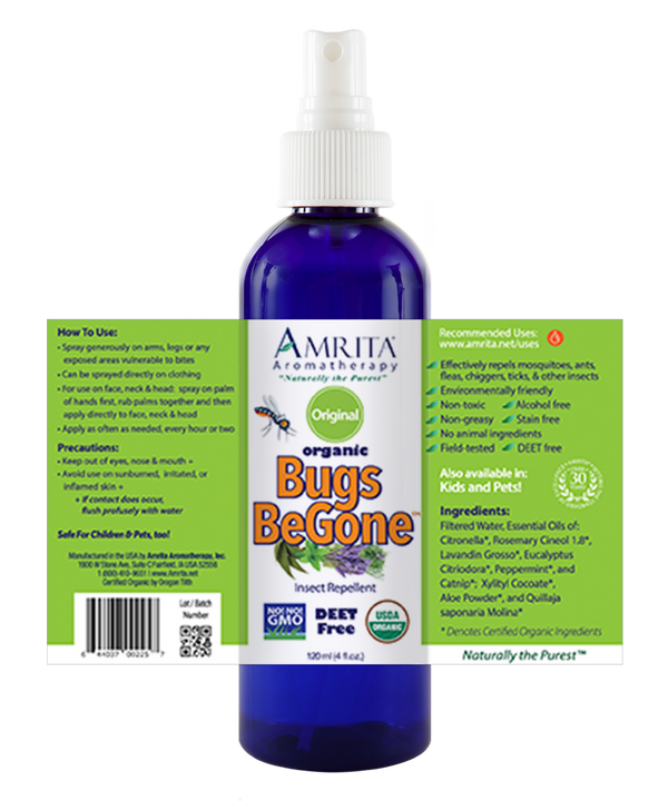 Bugs Be Gone Organic Insect Repellent Spray Catnip