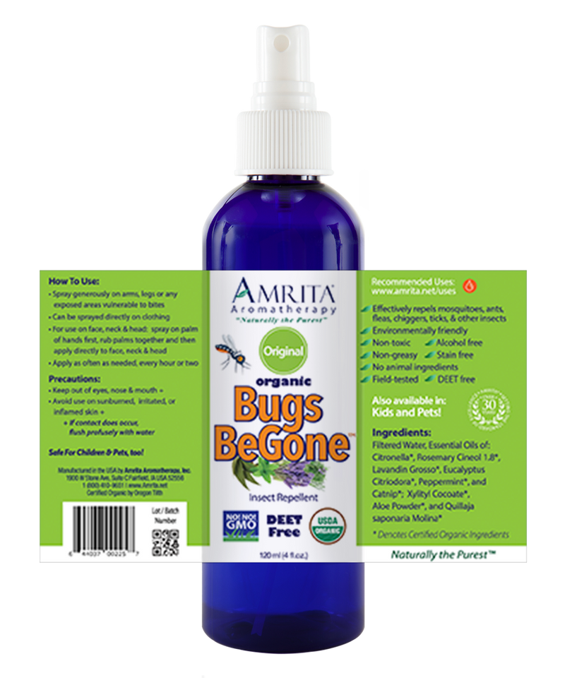 Bugs Be Gone Organic Insect Repellent Spray Catnip