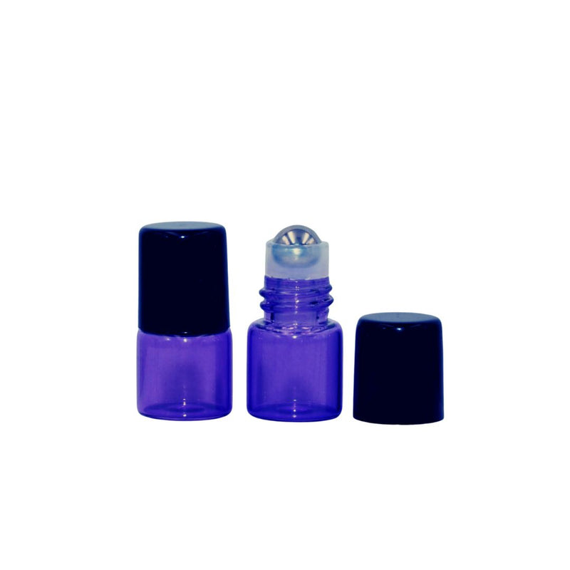 Purple Glass Mini Roll On Vial 1 ml Bottle