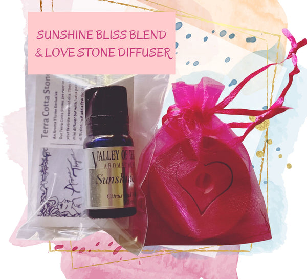 Holiday Aromatherapy Blend & Terra Cotta Stone Diffuser Gift Set