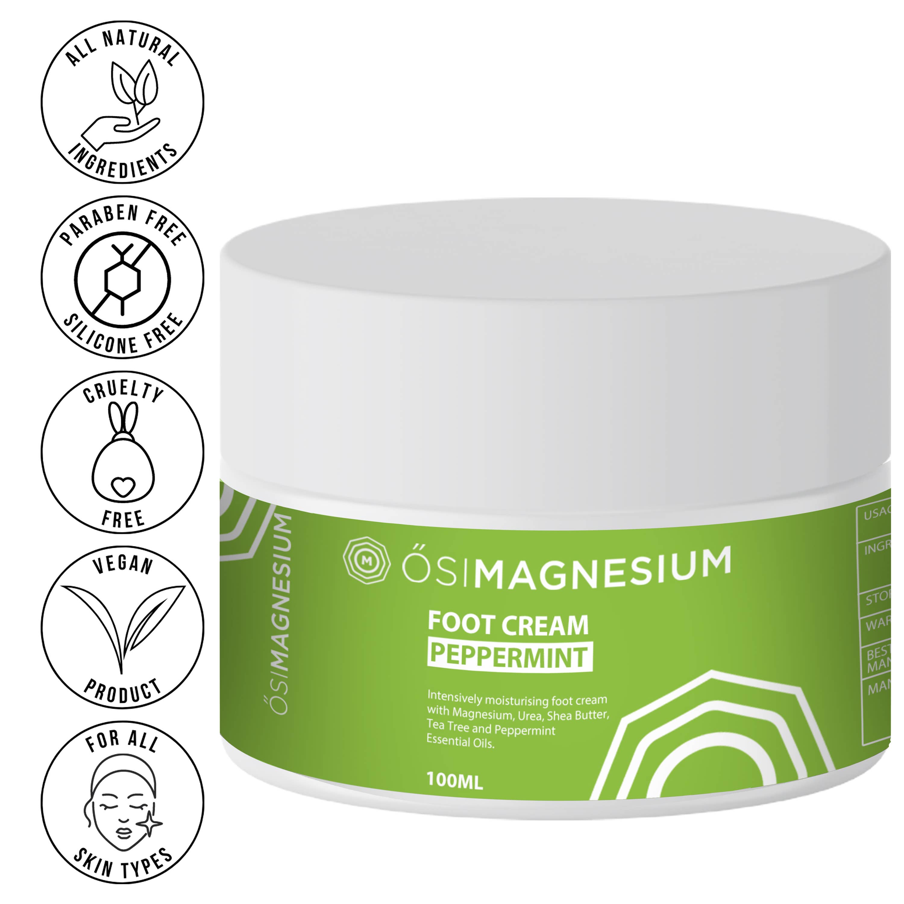 ŐSIMAGNESIUM Tea Tree and Peppermint Foot Cream