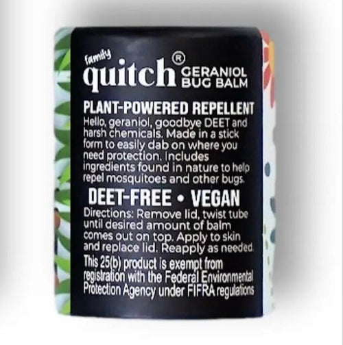 Quitch Bug Balm Deet Free Plant Powered Insect Repellent