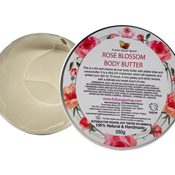 Rose Blossom Body Butter with shea and cocoa butter