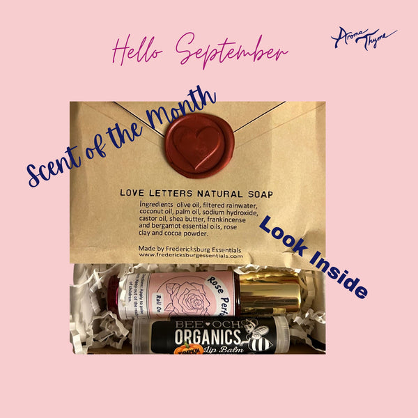 September scent of the month aromatherapy essential oil subscription box