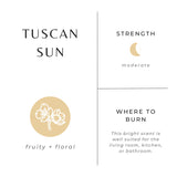 Tuscan Sun Aromatherapy Essential Oil Soy Candle 2oz Tin