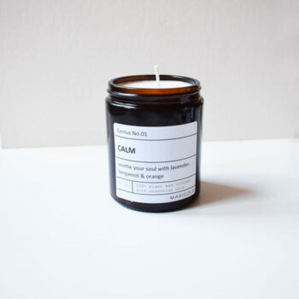 calm candle lavender bergamot orange