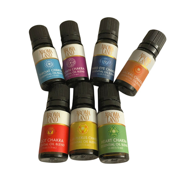 Set of 7 chakra essential oil blends