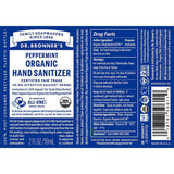 dr. bronner's peppermint 2oz hand sanitizer spray