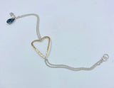 Heart Crystal Drop Bracelet