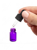 Purple Glass 2ml bottle with eyedropper